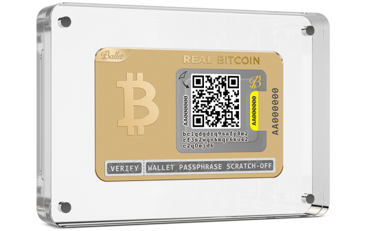 Ballet 24K Gold Plated Crypto BTC Wallet