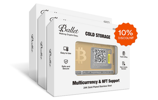 3x Ballet 24K Gold Plated Crypto BTC Wallet (Limited Time Offer)