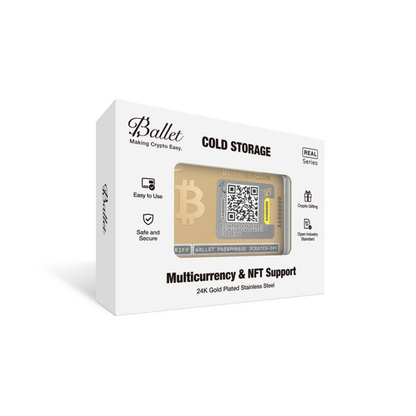 Ballet 24K Gold Plated Crypto BTC Wallet