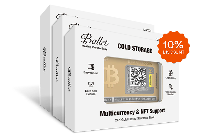 3x Ballet 24K Gold Plated Crypto BTC Wallet (Limited Time Offer)