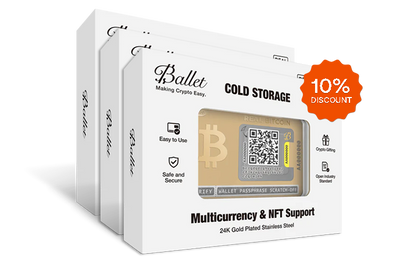 3x Ballet 24K Gold Plated Crypto BTC Wallet (Limited Time Offer)